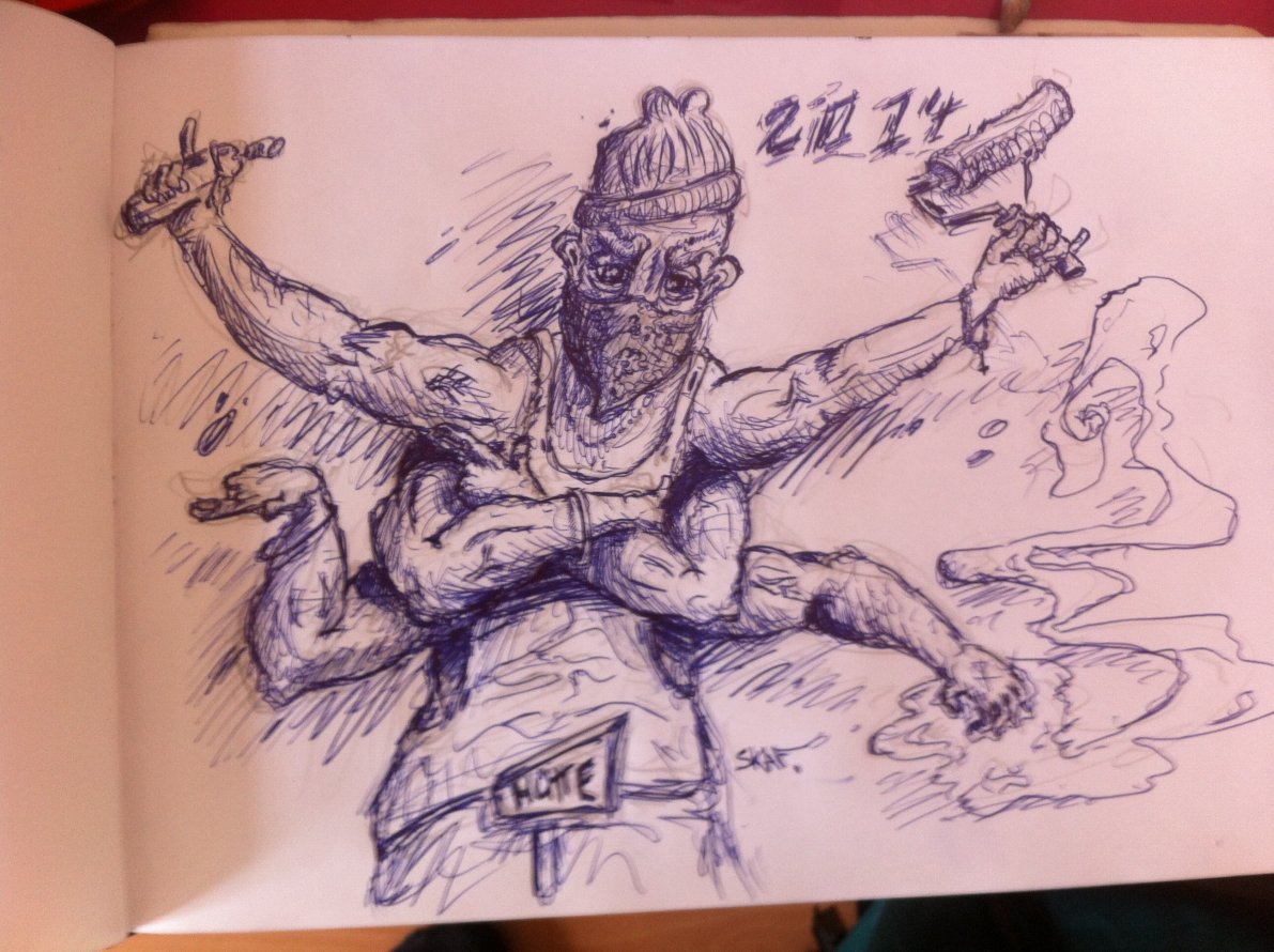 Graffiti Sketch - Photo by derabgraser - Skaf, cologne (2014)