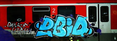 Graffiti Train - Photo by derschmock - Ebid, Danke, Weselsky (2014)