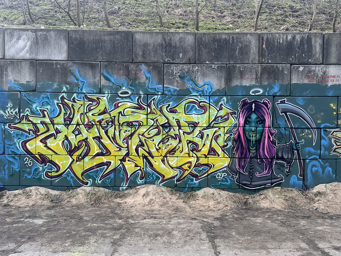 Graffiti Wall in Warsaw - Photo by dirtistajl (2026)