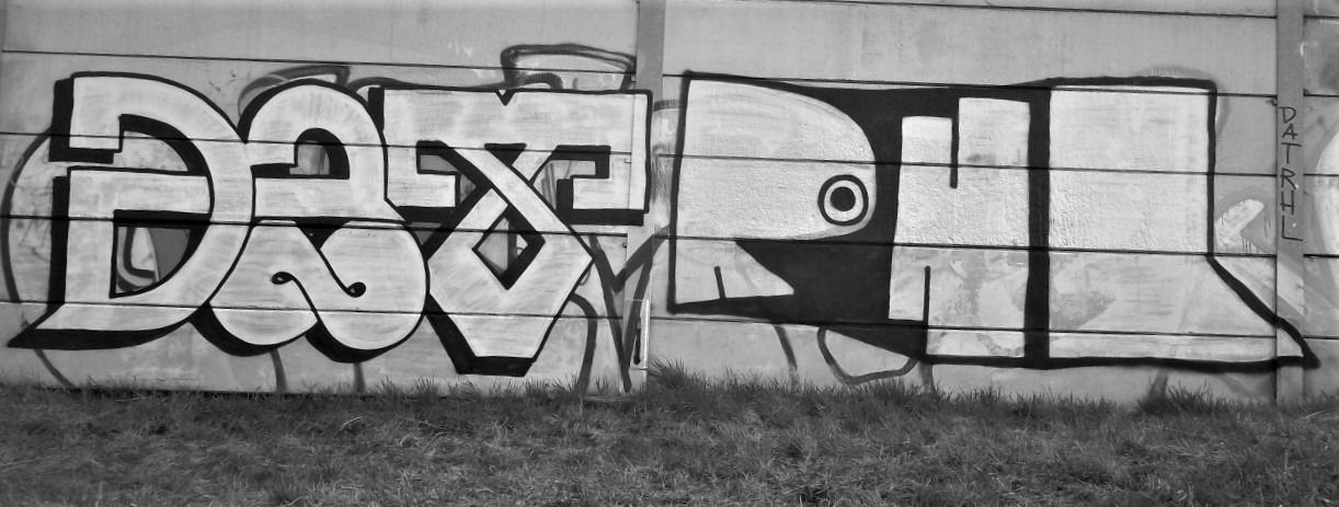 Graffiti Bombing - Photo by dirtyartterror - DAT, OTIS, RHL (2015)