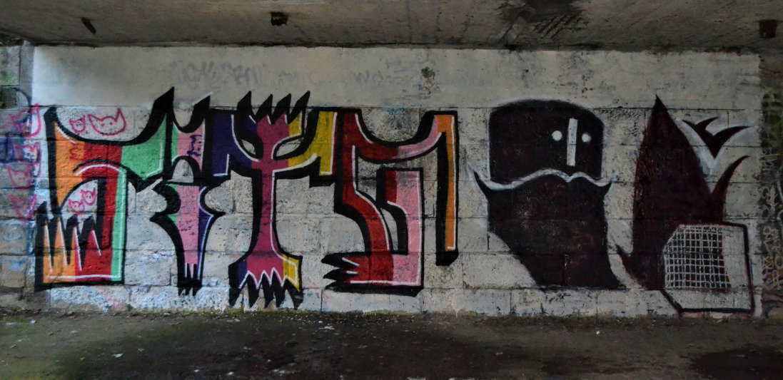 Graffiti Wall - Photo by dirtyartterror - shitg, musztafa, budapest (2016)