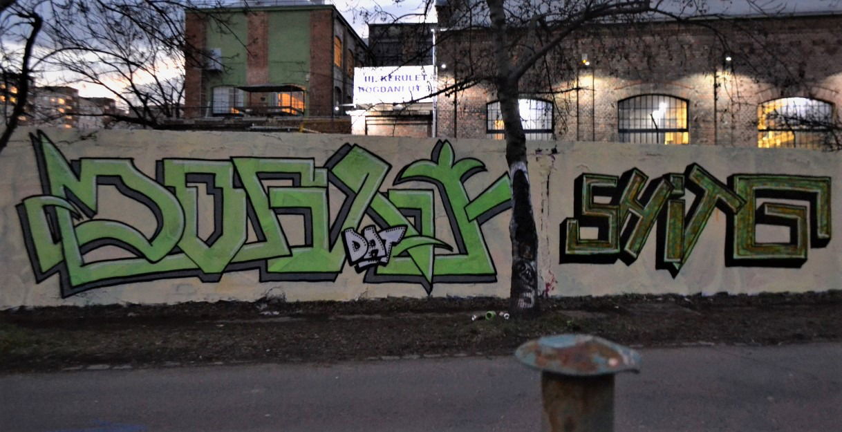 Graffiti Wall in Budapest - Photo by dirtyartterror - dogg, shitg, dat (2016)