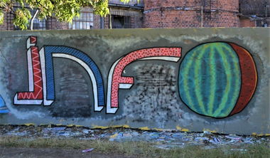 Graffiti Wall in Budapest - Photo by dirtyartterror - info, dat, rhl (2017)