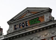 Graffiti Bombing - Photo by dirtyartterror - cipoe, face