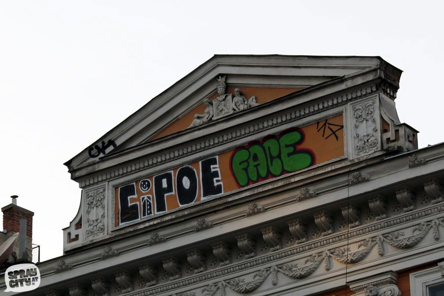 Graffiti Bombing - Photo by dirtyartterror - cipoe, face