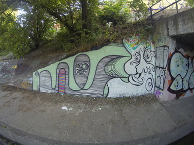 Graffiti Wall - Photo by dirtyartterror - info, hokedli, budapest (2015)