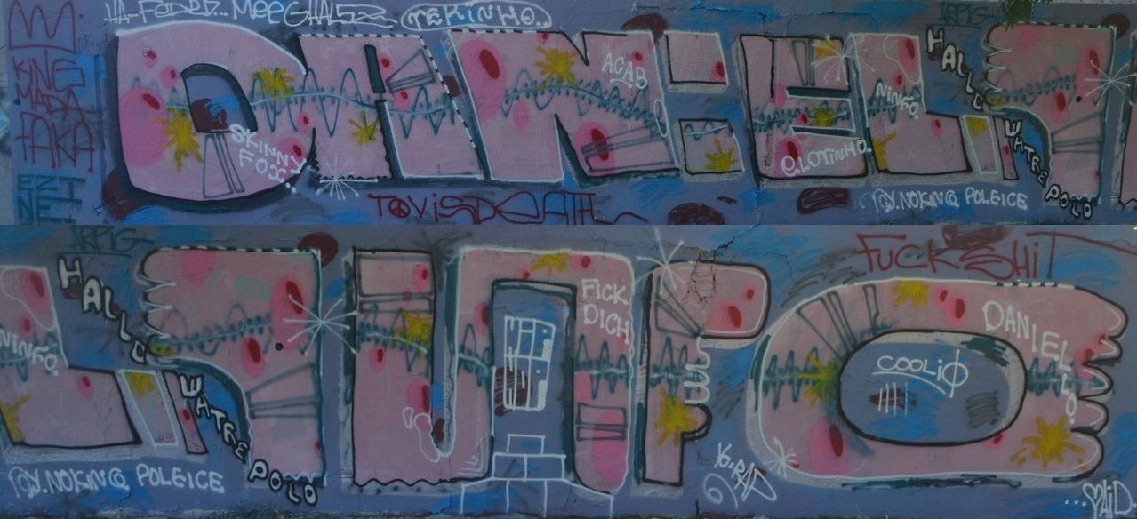 Graffiti Wall in Budapest - Photo by dirtyartterror - daniel, info (2017)