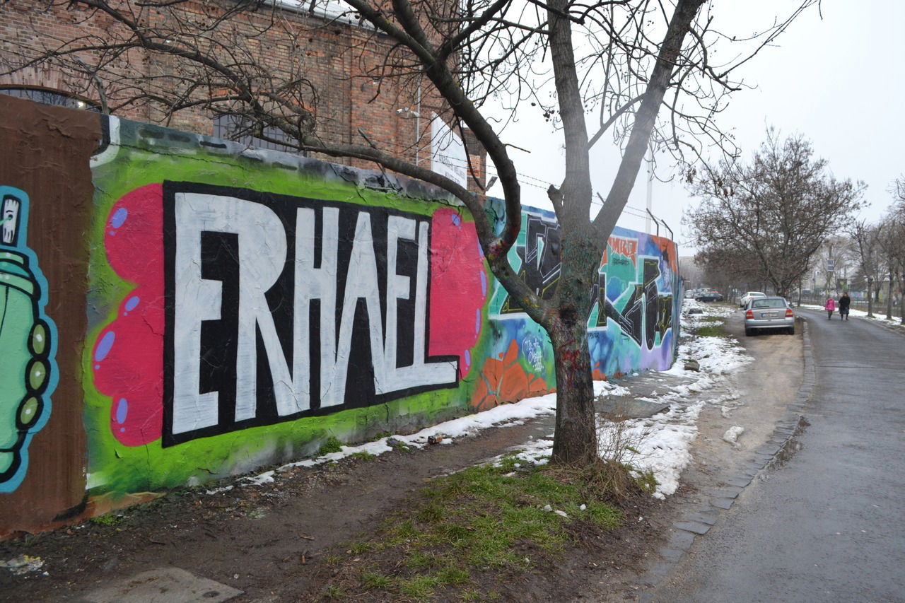 Graffiti Wall in Budapest - Photo by dirtyartterror - erhael, rhl, hungary (2018)
