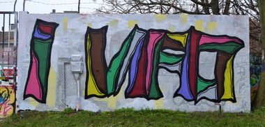 Graffiti Wall in Budapest - Photo by dirtyartterror - info, dat, rhl (2017)