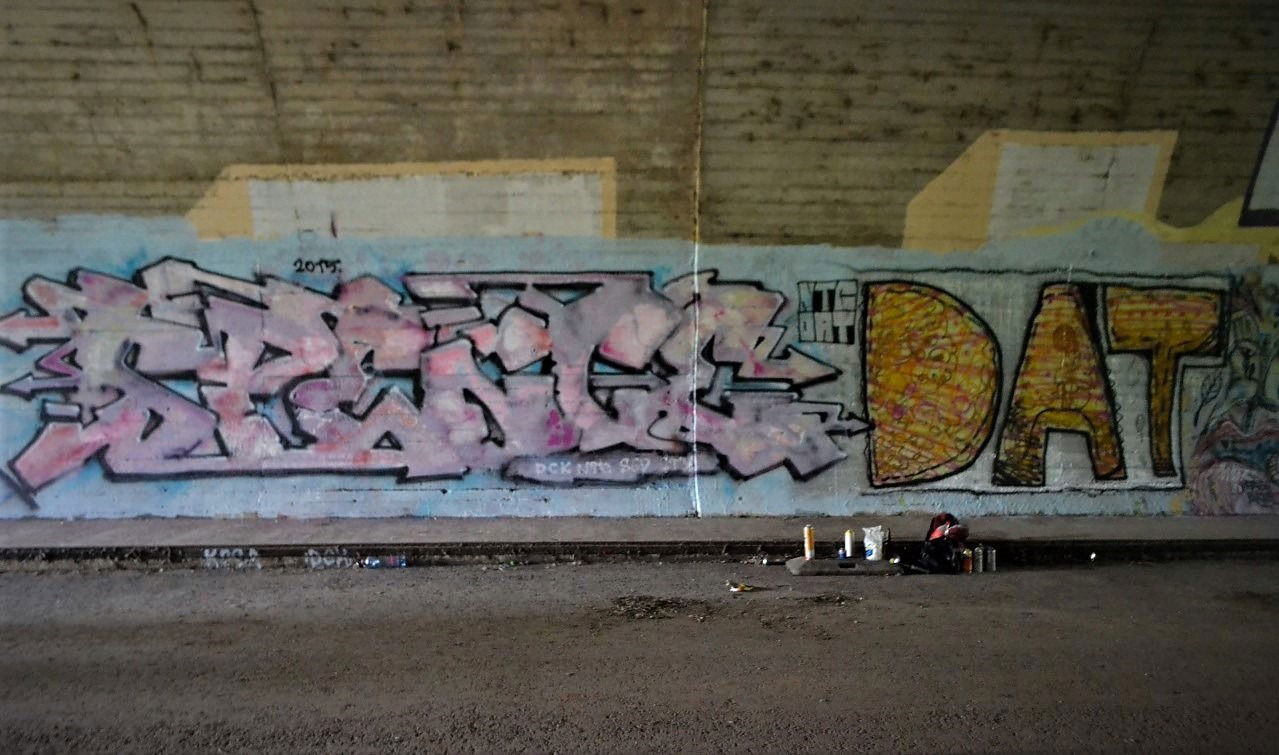 Graffiti Wall - Photo by dirtyartterror - spencer, ntc, dat (2016)