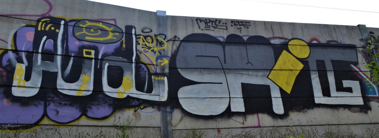 Graffiti Wall - Photo by dirtyartterror - AID, SHITG, DAT (2016)