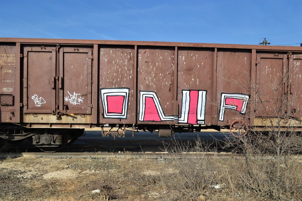 Graffiti Train - Photo by dirtyartterror - ONIF, DAT, RHL (2018)