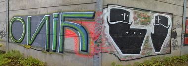 Graffiti Wall - Photo by dirtyartterror - onif, musztafa, dat (2017)