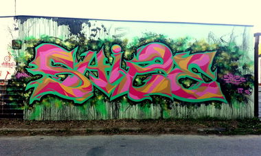 Graffiti Wall in Nowy Sacz - Photo by dirtyfingaz - shize, cnk, nws (2013)