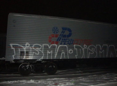 Graffiti Train - Photo by disma_ovosch - Russia, Disma, freight (2014)