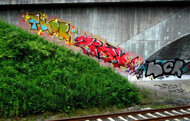 Graffiti Bombing in Germany - Photo by docThor - Thor, Lism, HCR