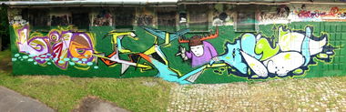 Graffiti Wall in Germany - Photo by docThor - Libe, Pirat, Opst