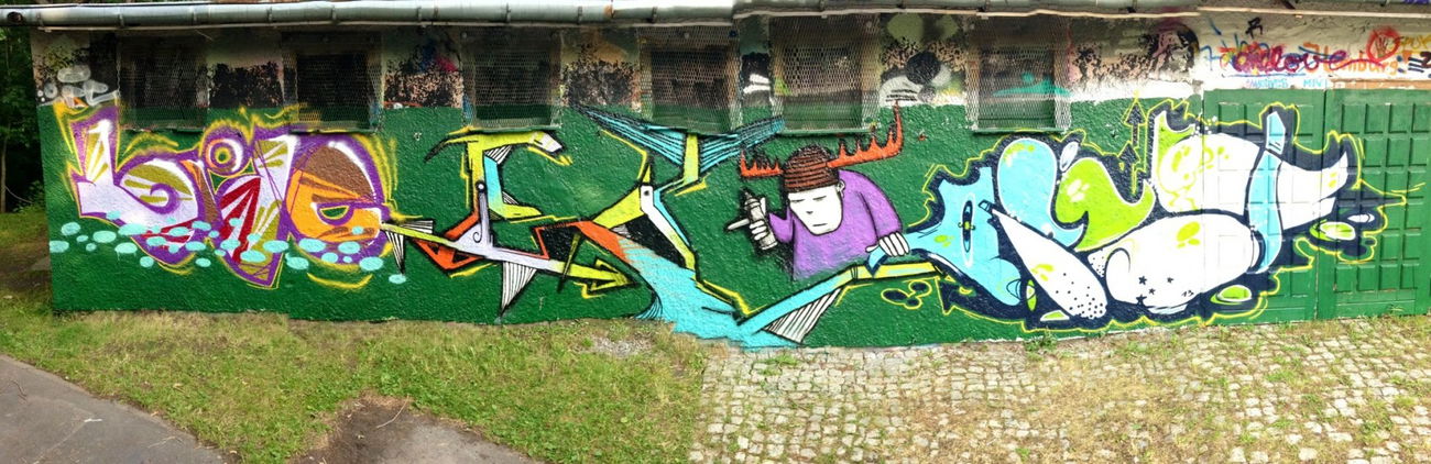 Graffiti Wall in Germany - Photo by docThor - Libe, Pirat, Opst