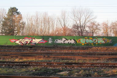 Graffiti Bombing in Braunschweig - Photo by docThor - LISM, DM, THOR (2013)