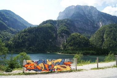 Graffiti Wall in Camporosso In Valcanale - Photo by doits