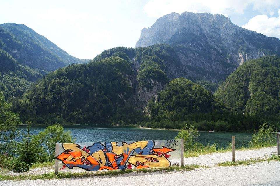 Graffiti Wall in Camporosso In Valcanale - Photo by doits