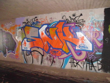 Graffiti Bombing in Freiburg - Photo by dolores - snk