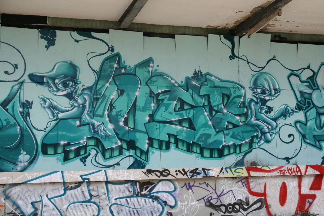 Graffiti Wall in Magdeburg - Photo by doppeldee - juse781, ewa, fp