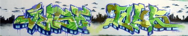 Graffiti Wall in Hamburg - Photo by doppeldee - juse781, toks, ewa (2013)