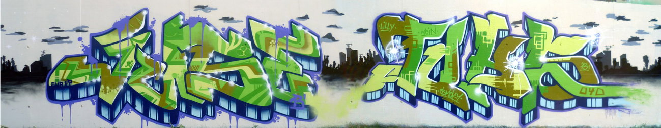 Graffiti Wall in Hamburg - Photo by doppeldee - juse781, toks, ewa (2013)