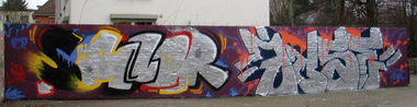 Graffiti Wall in Hamburg - Photo by doppeldee - sanor, juse781, ewa (2013)