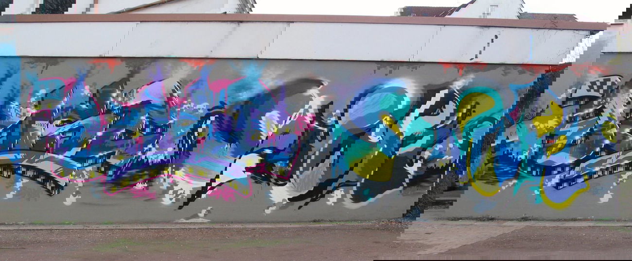 Graffiti Wall in Hamburg - Photo by doppeldee - juse781, sanor, ewa (2014)