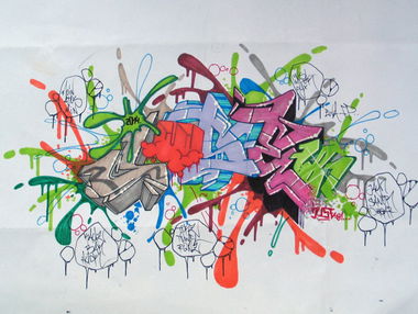 Graffiti Sketch in Hamburg - Photo by doppeldee - juse781, ewa, fp (2014)