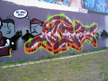Graffiti Wall in Hamburg - Photo by doppeldee - juse781, ewa, fp (2014)
