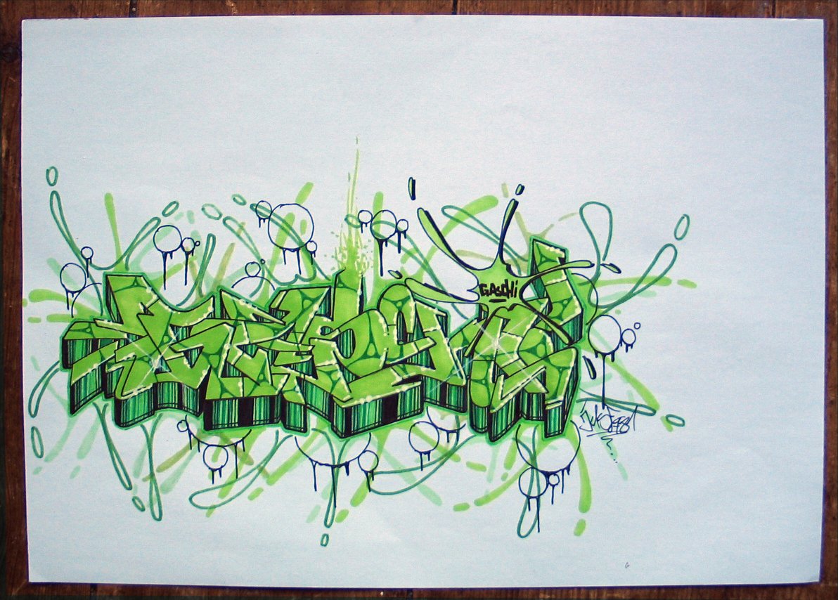 Graffiti Sketch - Photo by doppeldee - Gaschi, juse781, ewa (2014)