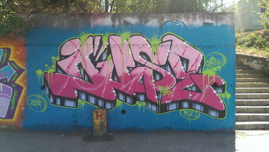 Graffiti Wall in Split - Photo by doppeldee - Juse781, ewacrew (2016)