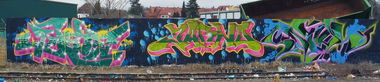 Graffiti Wall in Hamburg - Photo by doppeldee - juse781, jarno, satan (2015)