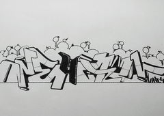 Graffiti Sketch - Photo by doppeldee - Juse781, ewacrew (2016)