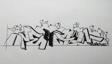 Graffiti Sketch - Photo by doppeldee - Juse781, ewacrew (2016)