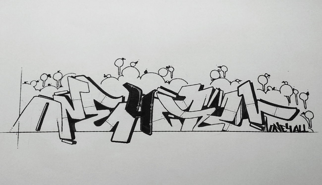 Graffiti Sketch - Photo by doppeldee - Juse781, ewacrew (2016)