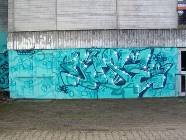Graffiti Wall in Lüneburg - Photo by doppeldee - juse781, ewa, fp (2015)