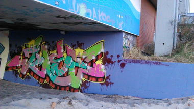 Graffiti Wall in Laboe - Photo by doppeldee - juse781, ewa, fp (2015)