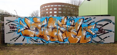 Graffiti Wall in Hamburg - Photo by doppeldee - juse781, ewacrew, fp (2016)