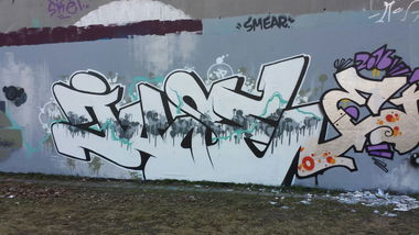 Graffiti Wall in Hamburg - Photo by doppeldee - Juse781, ewacrew, fp (2016)