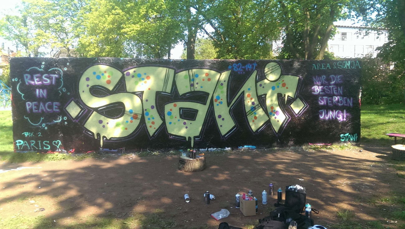 Graffiti Wall in Bonn - Photo by dosenravioli - bonn, stani, restinpeace