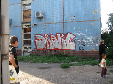 Graffiti Bombing in Dp - Photo by drake