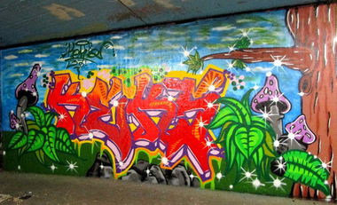 Graffiti Wall in Stuttgart - Photo by dreisieben - Keks, 37er, Keks37 (2014)