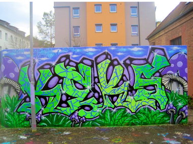 Graffiti Wall in Tübingen - Photo by dreisieben - Keks37, Keks, 37 (2014)