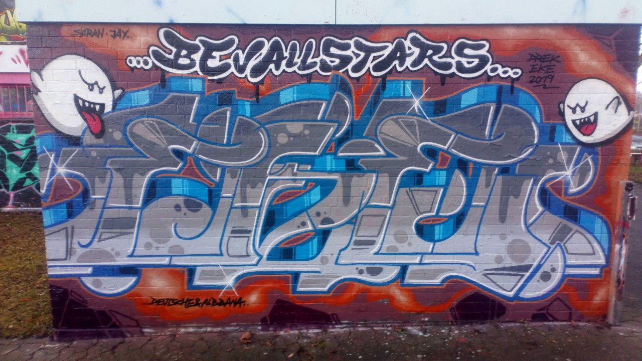 Graffiti Wall - Photo by drek - eke, bevallstars, göttingen (2019)