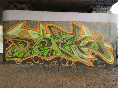 Graffiti Wall - Photo by drek - drek, bevallstars, deutschnalbbana (2021)