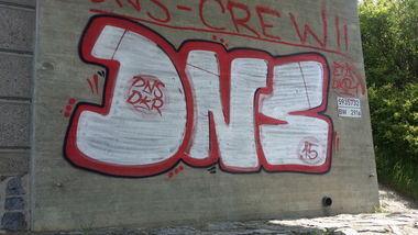 Graffiti Wall in BAYREUTH - Photo by dripslover - dns, dkr, eta (2015)